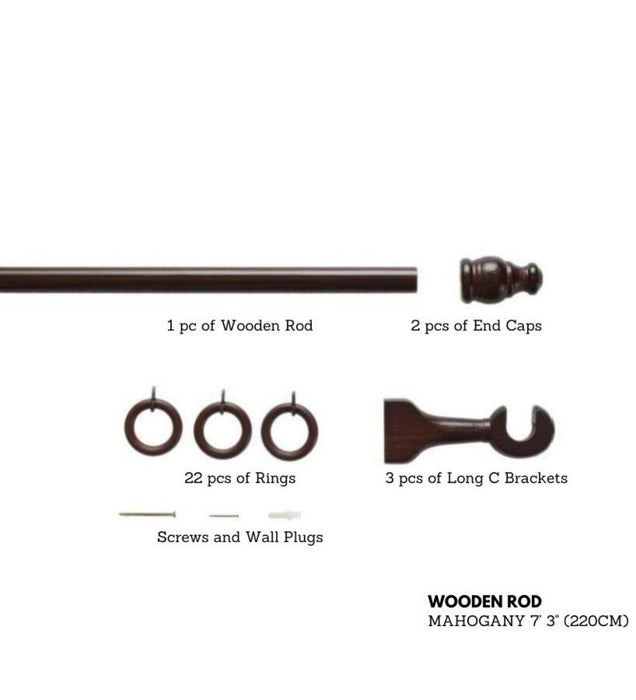 kayu langsir wooden curtain rods