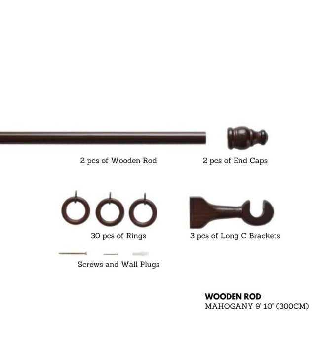 kayu langsir wooden curtain rods