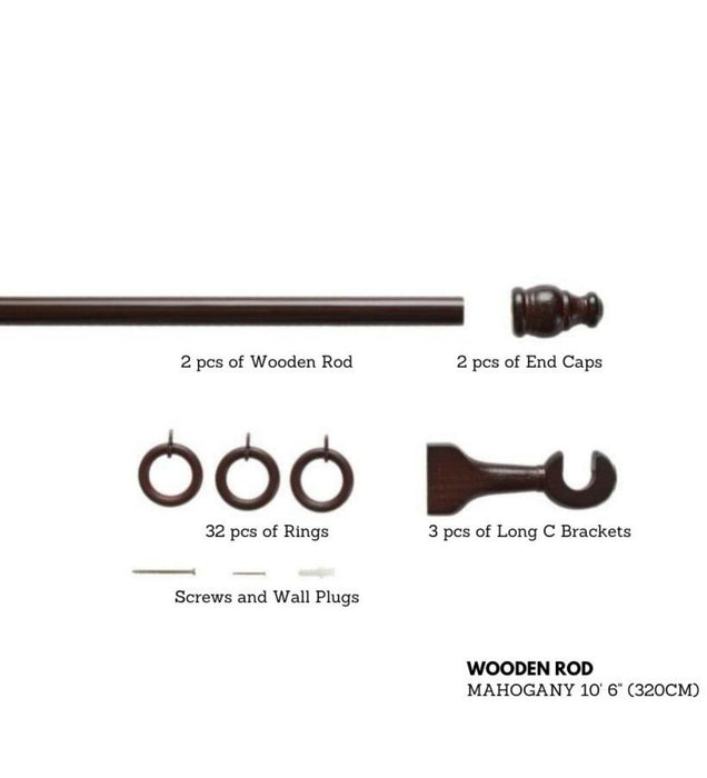 kayu langsir wooden curtain rods