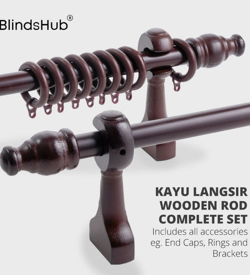 High Quality Wooden Curtain Rod Accessories