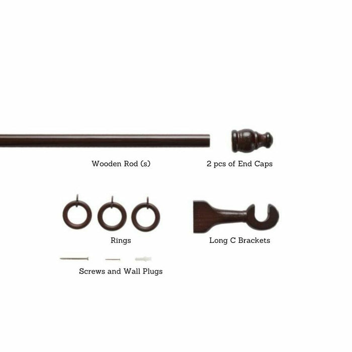 High Quality Wooden Curtain Rod Accessories